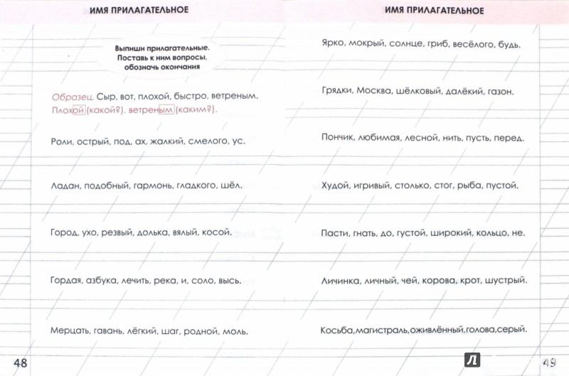 Тренажер по русскому языку 4 класс